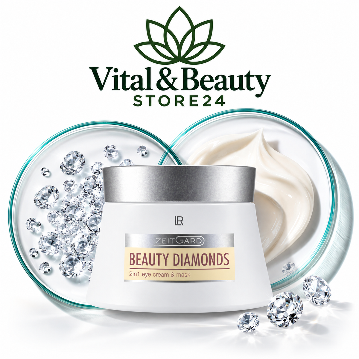 ZEITGARD Beauty Diamonds 2in1 Eye Cream & Mask